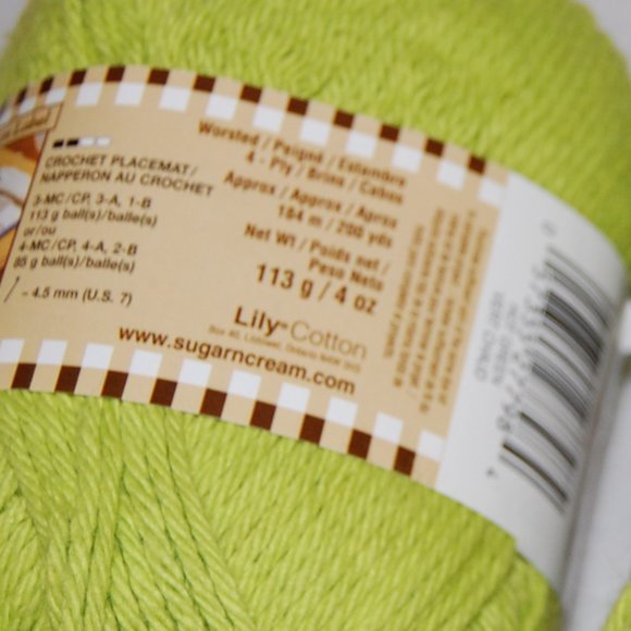 Same Dye Lot of 2, #4 Worsted, Lily Cotton Yarn, Hot Green - Picture 6 of 8